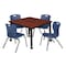 Regency Tables > Height Adjustable > Square Mobile Table & Chair Sets, 30 W, 30 L, 23-34 H, Cherry TB3030CHAPCBK45NV - alternate 1